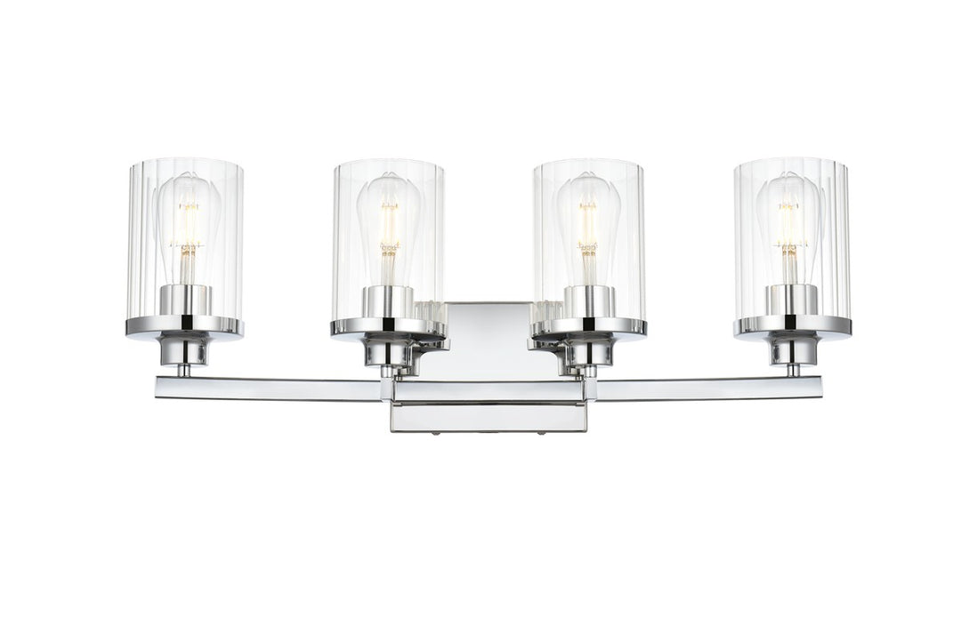 Saanvi Four Light Bath Sconce in Chrome - available from The Lighting Shoppe, trusted by Canadian homeowners