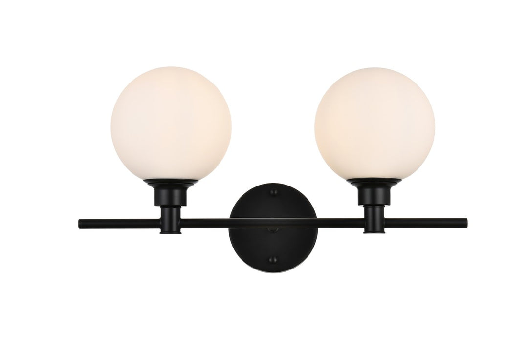 Cordelia Two Light Bath Sconce in Black - available from The Lighting Shoppe, trusted by Canadian homeowners