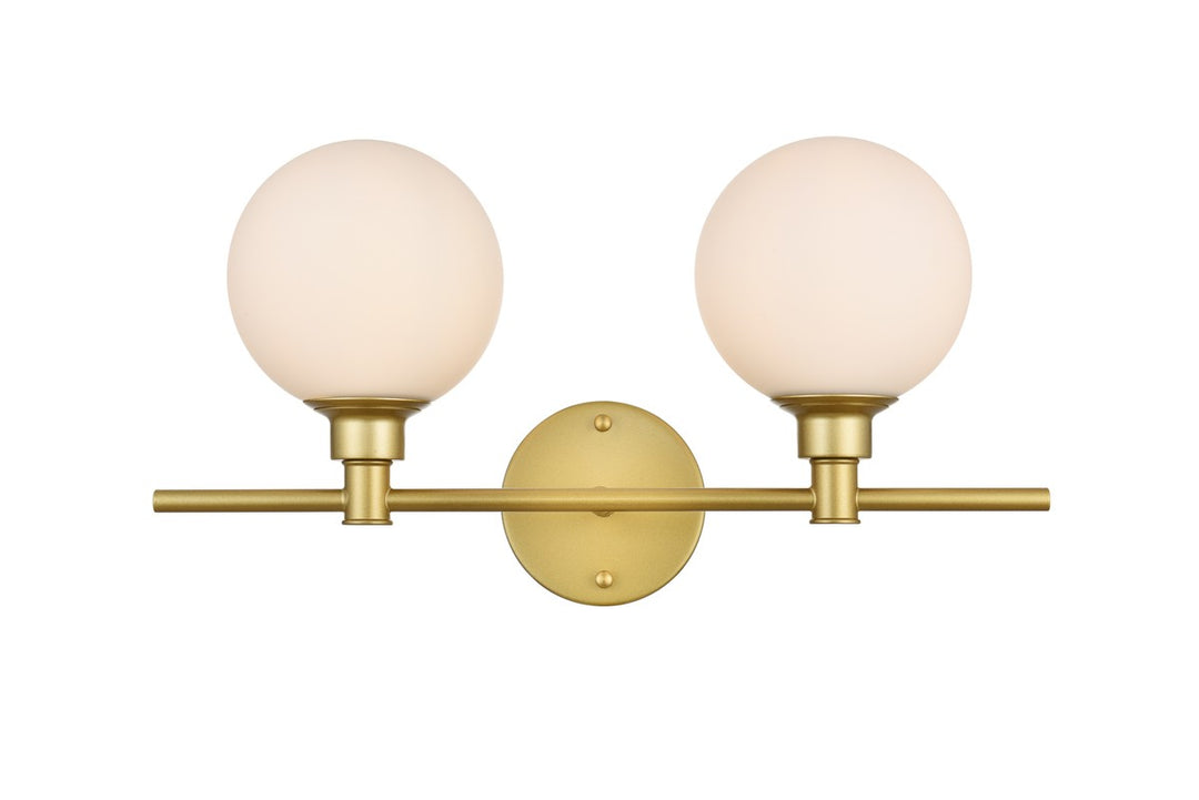 Cordelia Two Light Bath Sconce in Brass - available from The Lighting Shoppe, trusted by Canadian homeowners