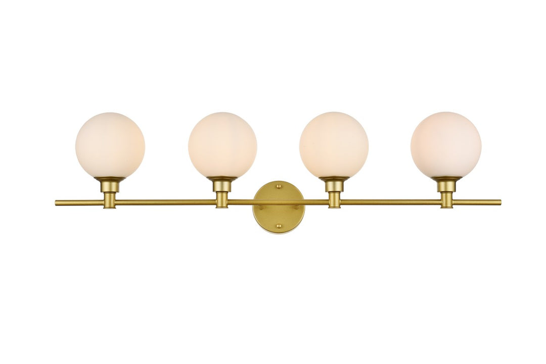 Cordelia Four Light Bath Sconce in Brass - available from The Lighting Shoppe, trusted by Canadian homeowners