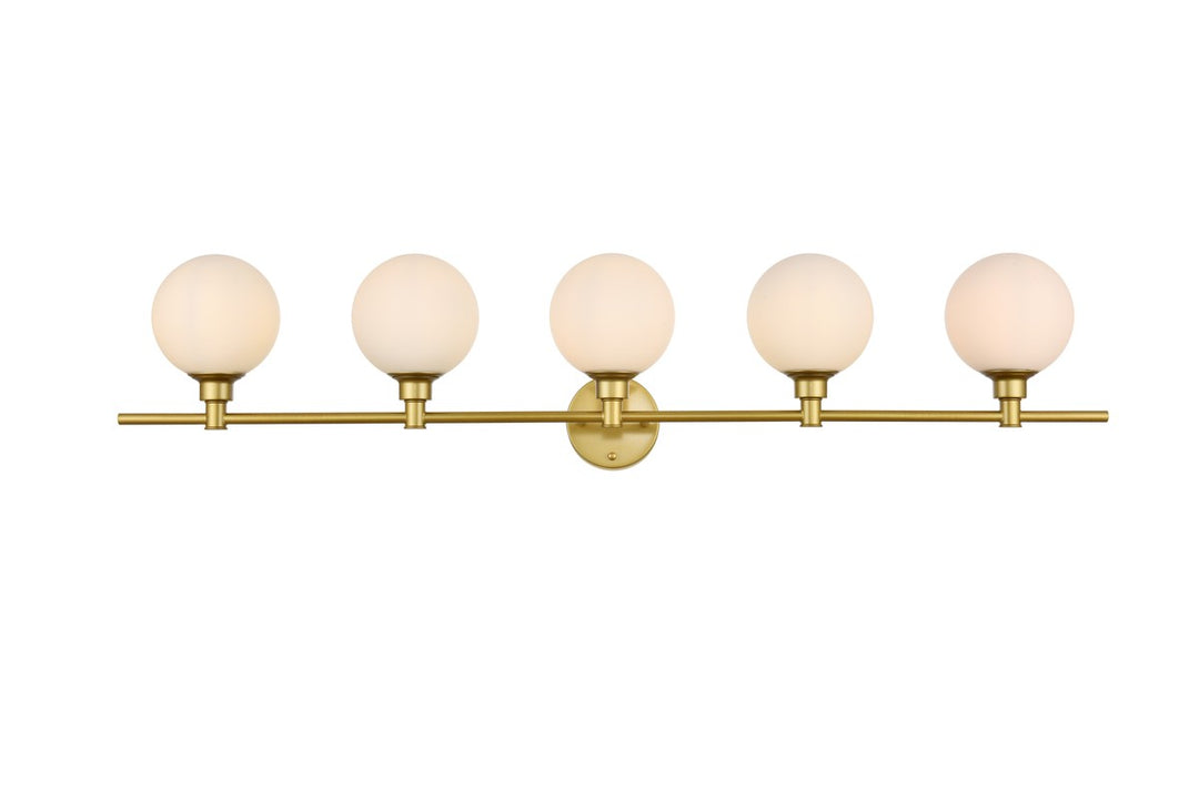 Cordelia Five Light Bath Sconce in Brass - available from The Lighting Shoppe, trusted by Canadian homeowners