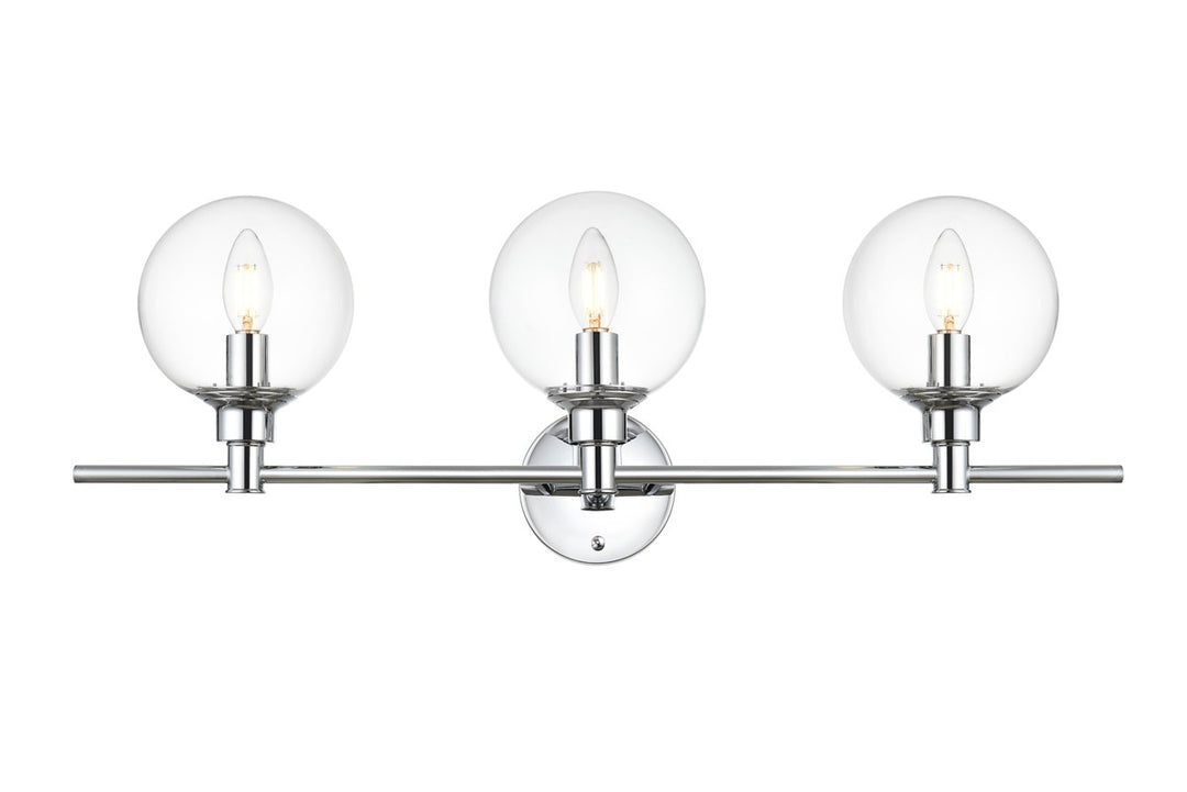 Jaelynn Three Light Bath Sconce in Chrome - available from The Lighting Shoppe, trusted by Canadian homeowners