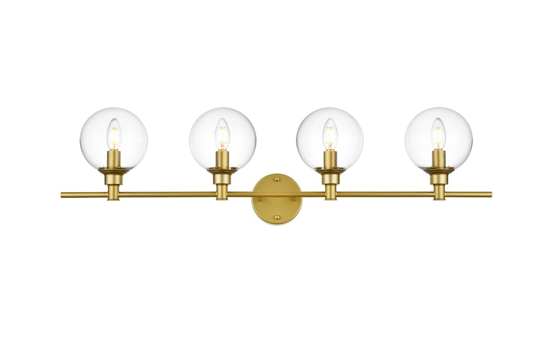 Jaelynn Four Light Bath Sconce in Brass - available from The Lighting Shoppe, trusted by Canadian homeowners