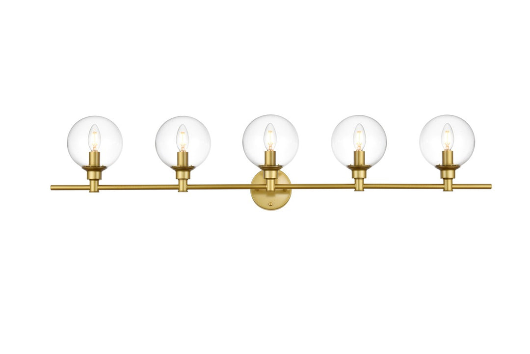 Jaelynn Five Light Bath Sconce in Brass - available from The Lighting Shoppe, trusted by Canadian homeowners