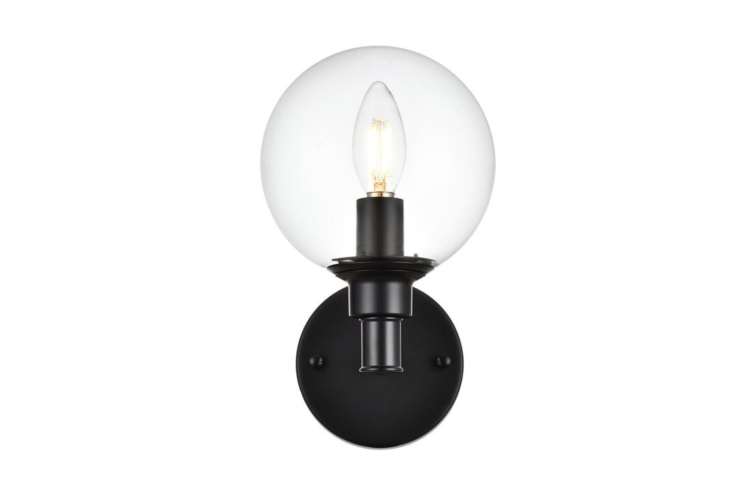 Jaelynn One Light Bath Sconce in Black - available from The Lighting Shoppe, trusted by Canadian homeowners