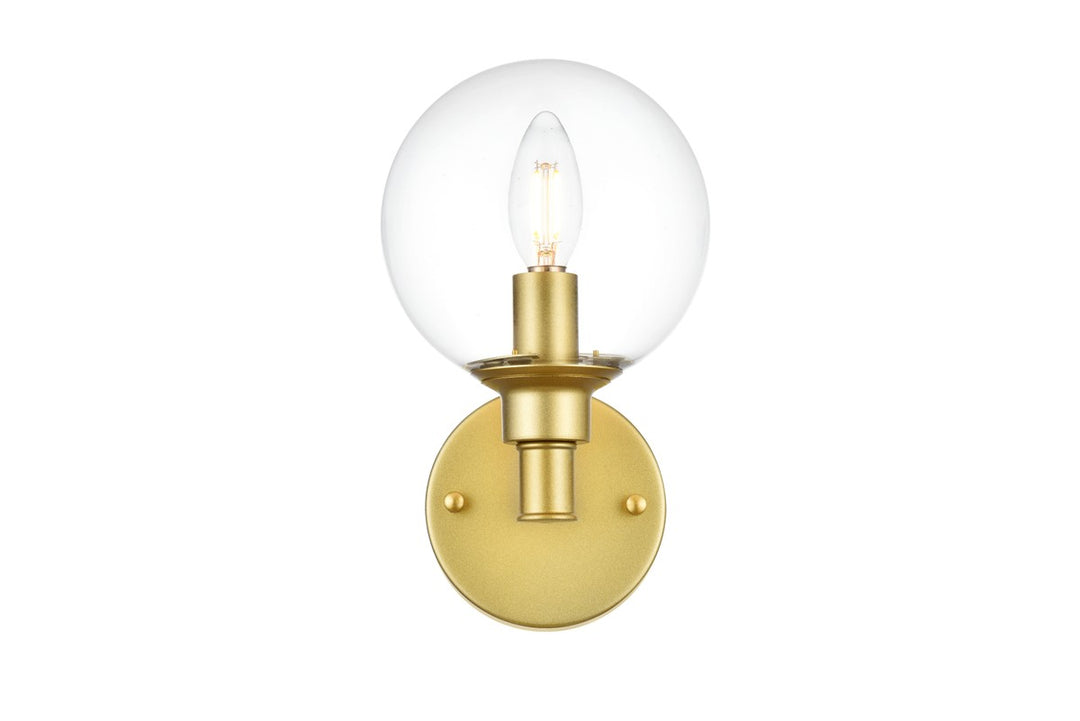 Jaelynn One Light Bath Sconce in Brass - available from The Lighting Shoppe, trusted by Canadian homeowners