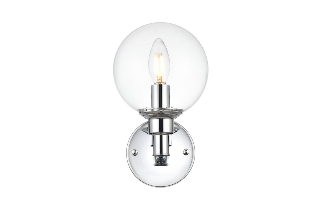 Jaelynn One Light Bath Sconce in Chrome - available from The Lighting Shoppe, trusted by Canadian homeowners