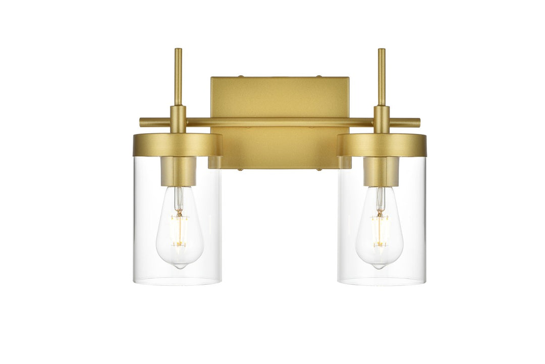 Benny Two Light Bath Sconce in Brass - available from The Lighting Shoppe, trusted by Canadian homeowners