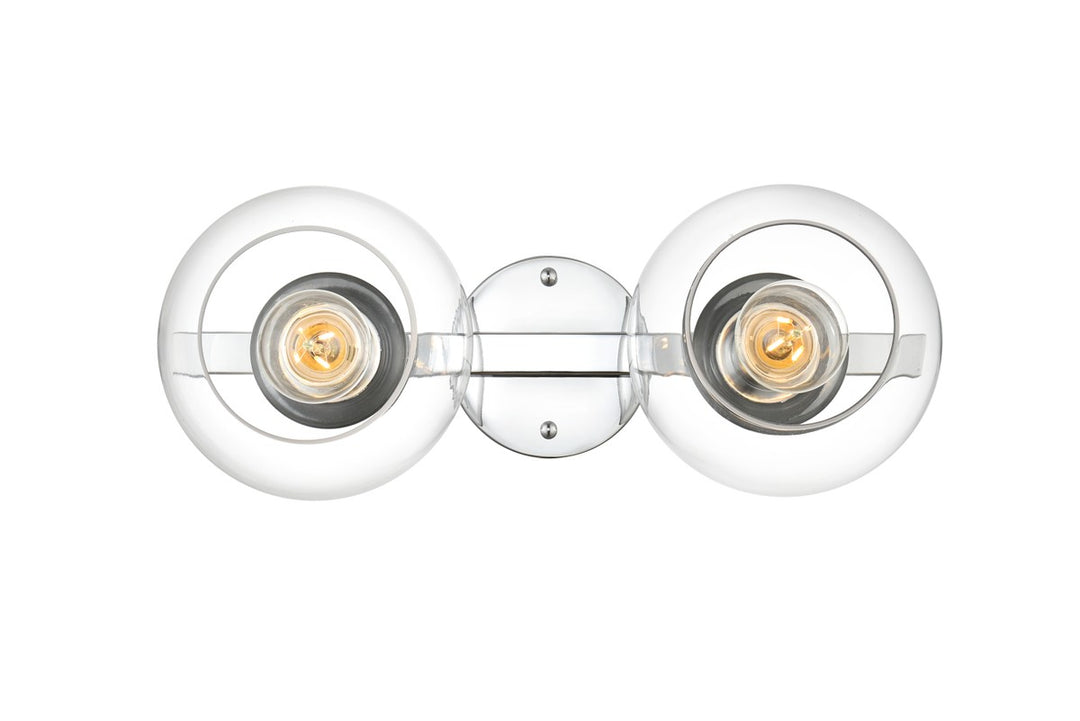 Rogelio Two Light Bath Sconce in Chrome - available from The Lighting Shoppe, trusted by Canadian homeowners