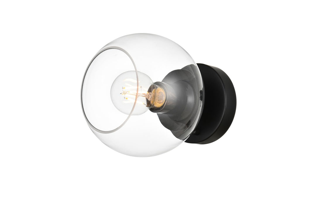 Rogelio One Light Bath Sconce in Black - available from The Lighting Shoppe, trusted by Canadian homeowners