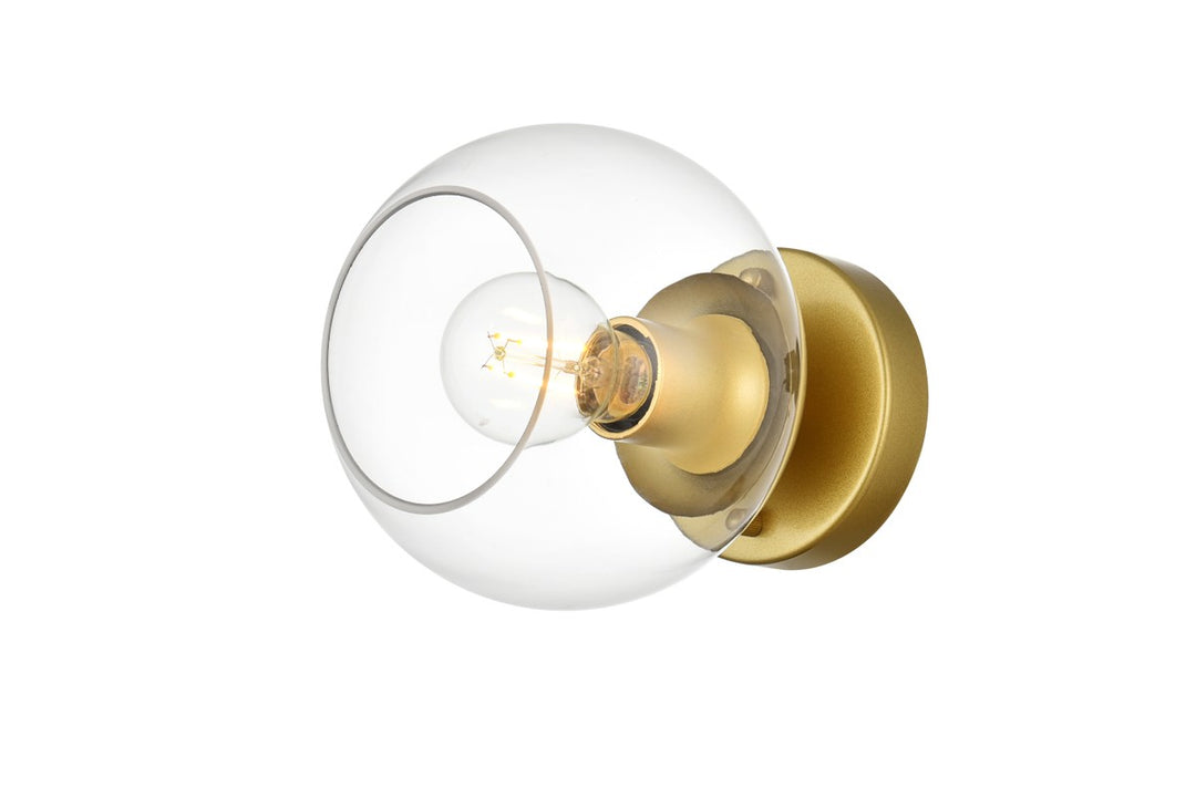 Rogelio One Light Bath Sconce in Brass - available from The Lighting Shoppe, trusted by Canadian homeowners