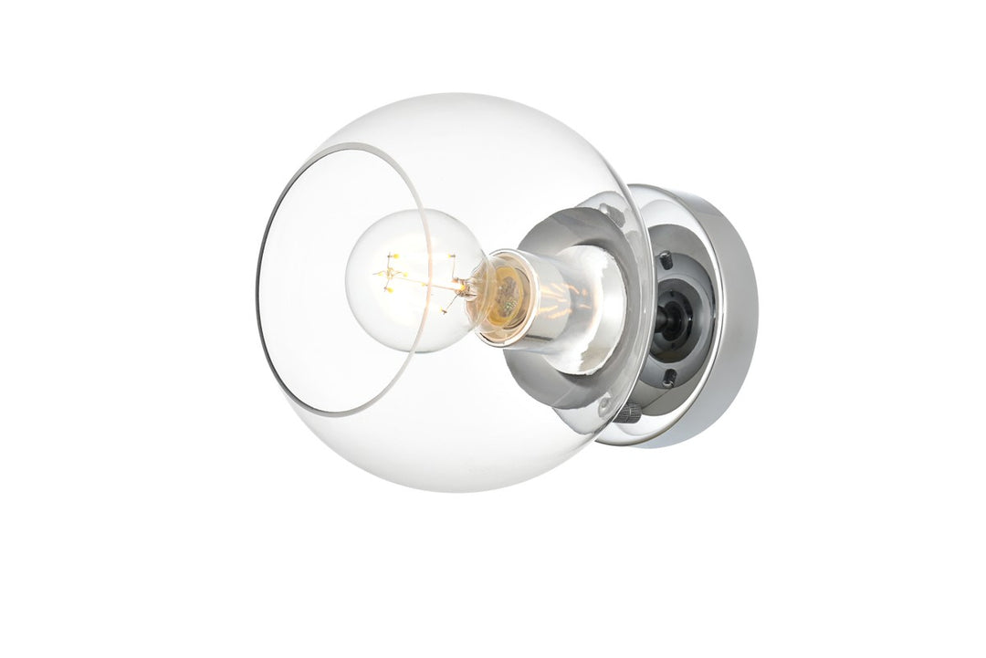 Rogelio One Light Bath Sconce in Chrome - available from The Lighting Shoppe, trusted by Canadian homeowners