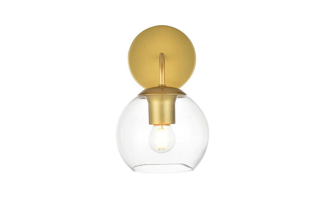 Elegant Lighting - LD7321W6BRA - One Light Bath Sconce - Genesis - Brass and Clear