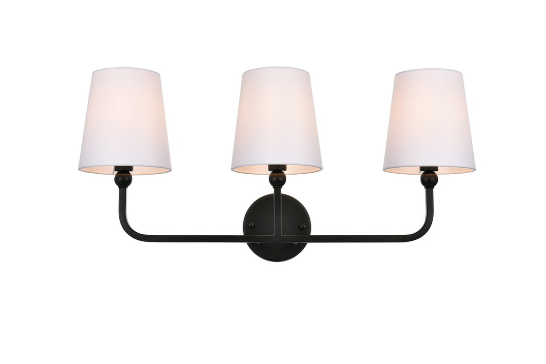 Colson Three Light Bath Sconce in Black - available from The Lighting Shoppe, trusted by Canadian homeowners
