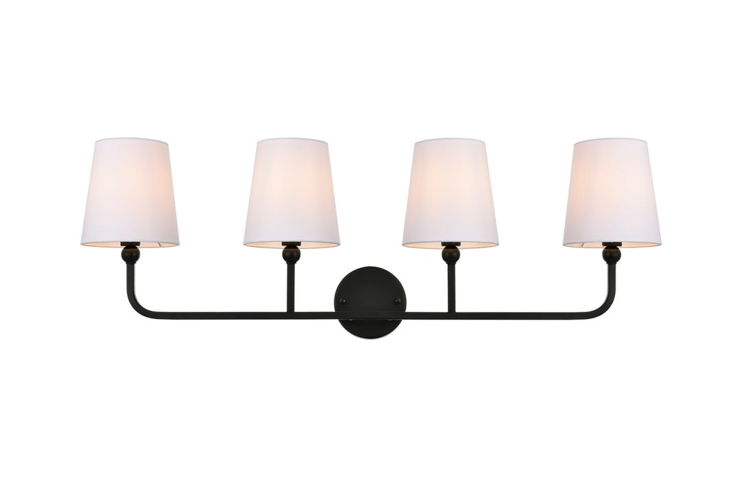 Colson Four Light Bath Sconce in Black - available from The Lighting Shoppe, trusted by Canadian homeowners