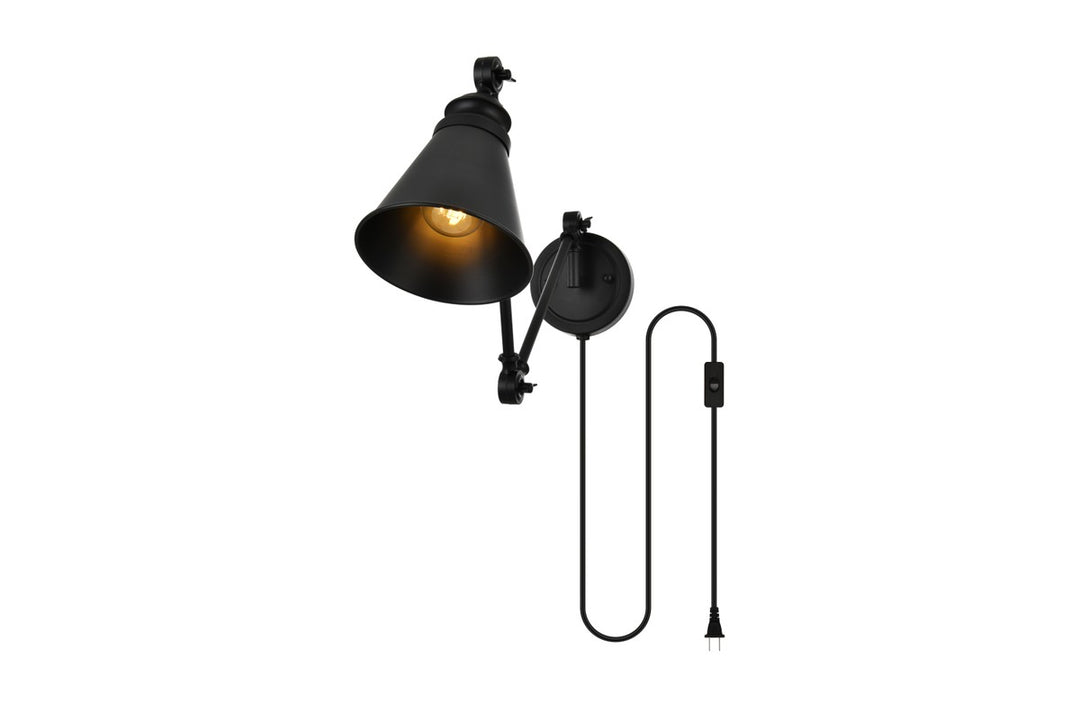 Van One Light Wall Sconce in Black - available from The Lighting Shoppe, trusted by Canadian homeowners