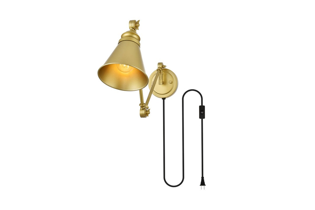 Van One Light Wall Sconce in Brass - available from The Lighting Shoppe, trusted by Canadian homeowners
