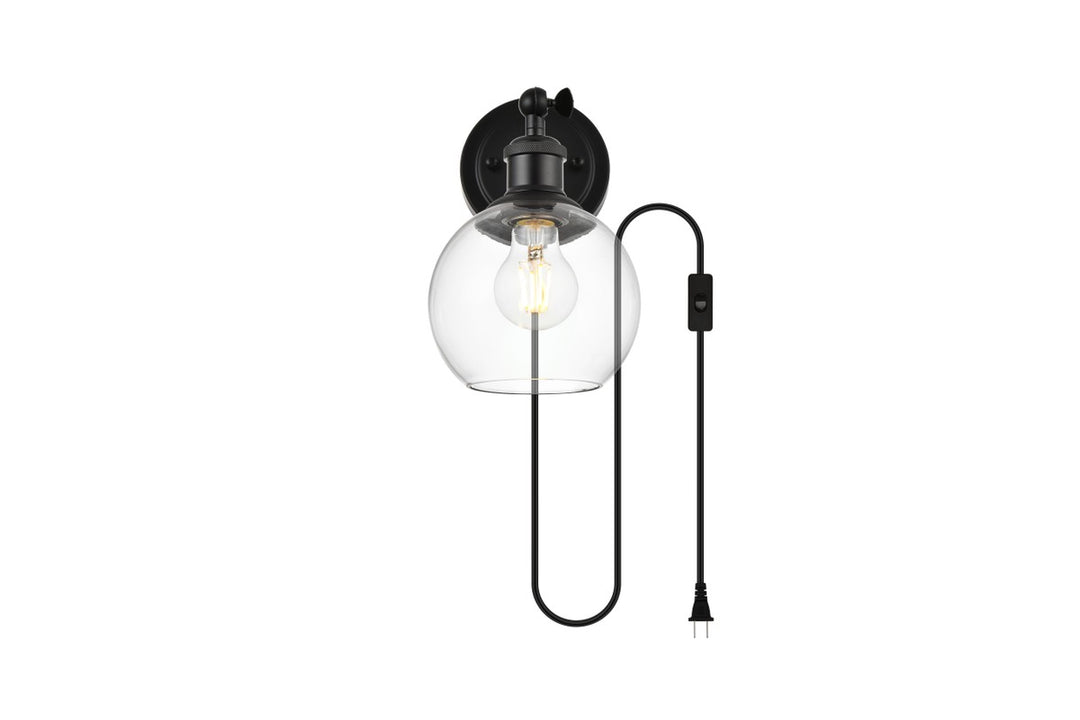 Wesson One Light Wall Sconce in Black - available from The Lighting Shoppe, trusted by Canadian homeowners