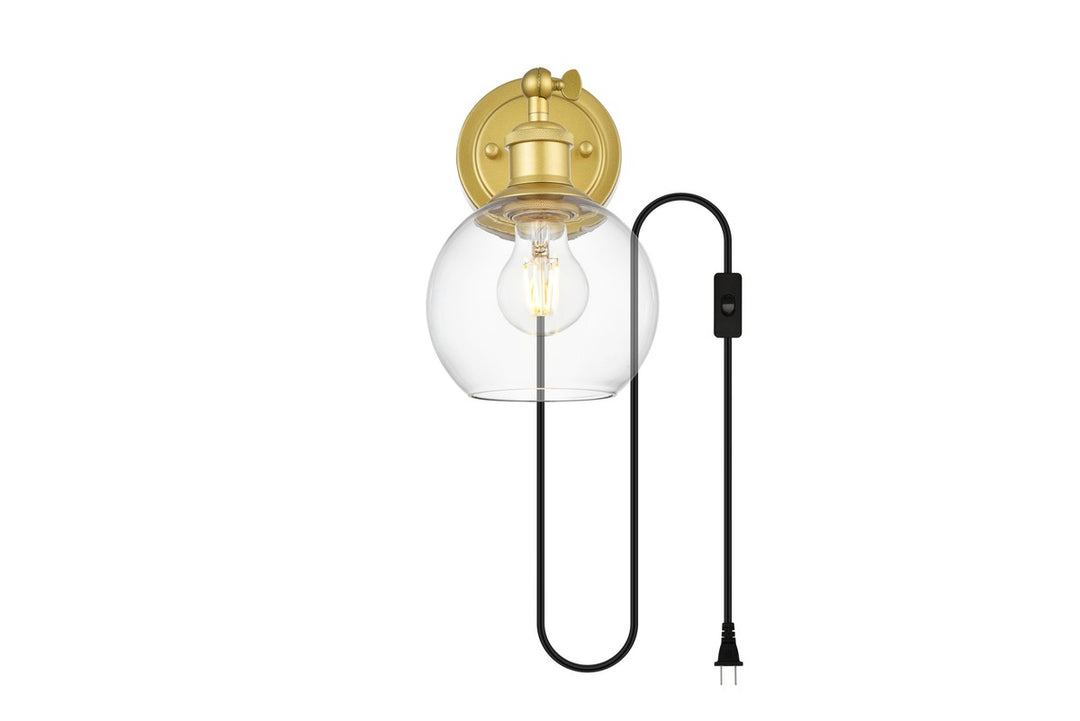 Wesson One Light Wall Sconce in Brass - available from The Lighting Shoppe, trusted by Canadian homeowners
