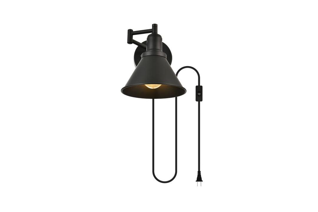 Jair One Light Wall Sconce in Black - available from The Lighting Shoppe, trusted by Canadian homeowners