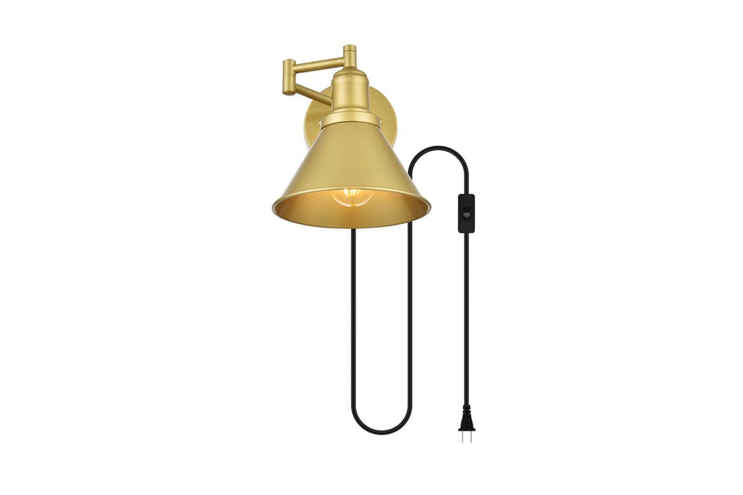 Jair One Light Wall Sconce in Brass - available from The Lighting Shoppe, trusted by Canadian homeowners