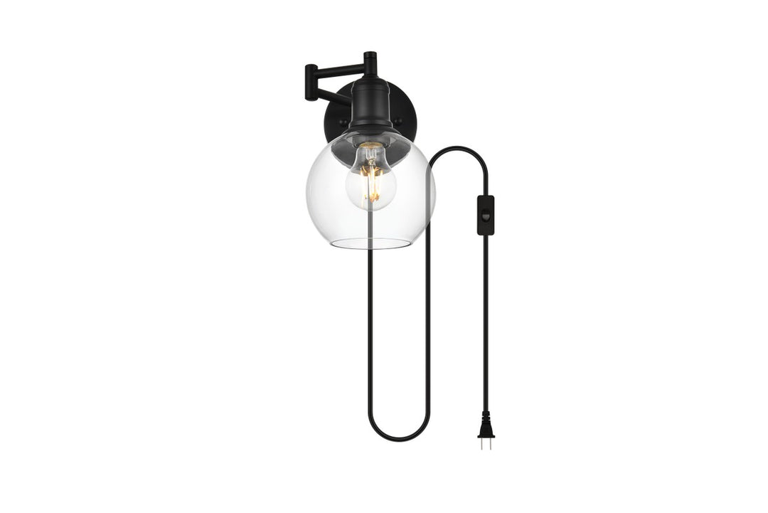 Caspian One Light Wall Sconce in Black - available from The Lighting Shoppe, trusted by Canadian homeowners