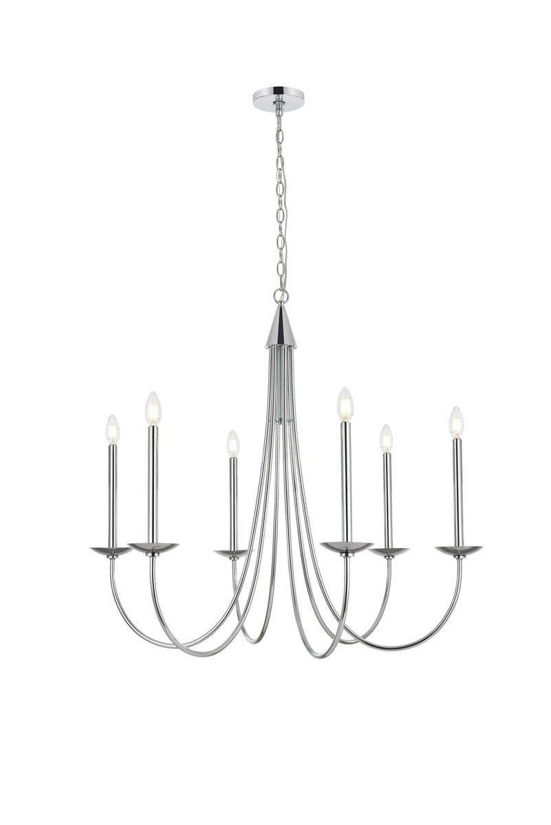 Cohen Six Light Chandelier in Chrome - available from The Lighting Shoppe, trusted by Canadian homeowners