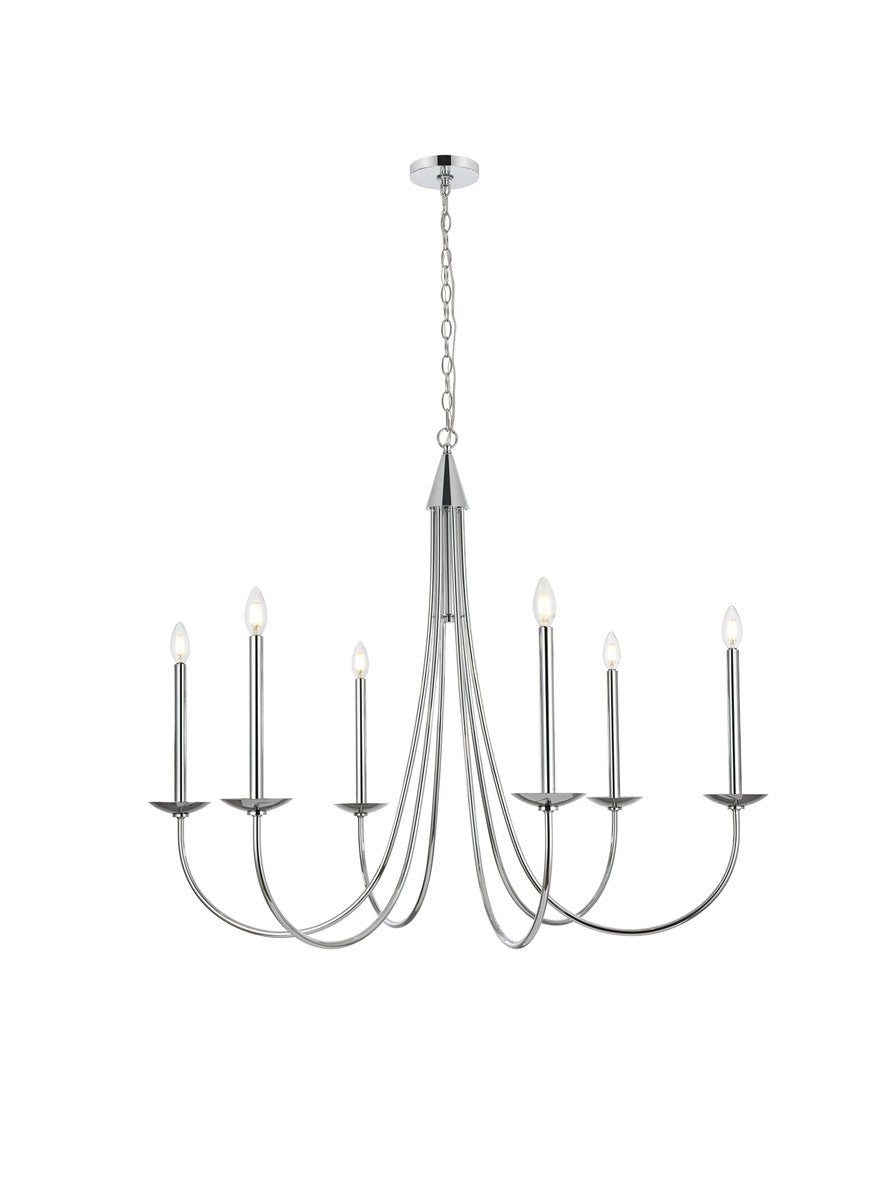 Cohen Six Light Chandelier in Chrome - available from The Lighting Shoppe, trusted by Canadian homeowners