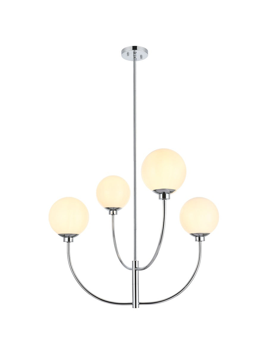 Nyomi Four Light Chandelier in Chrome - available from The Lighting Shoppe, trusted by Canadian homeowners
