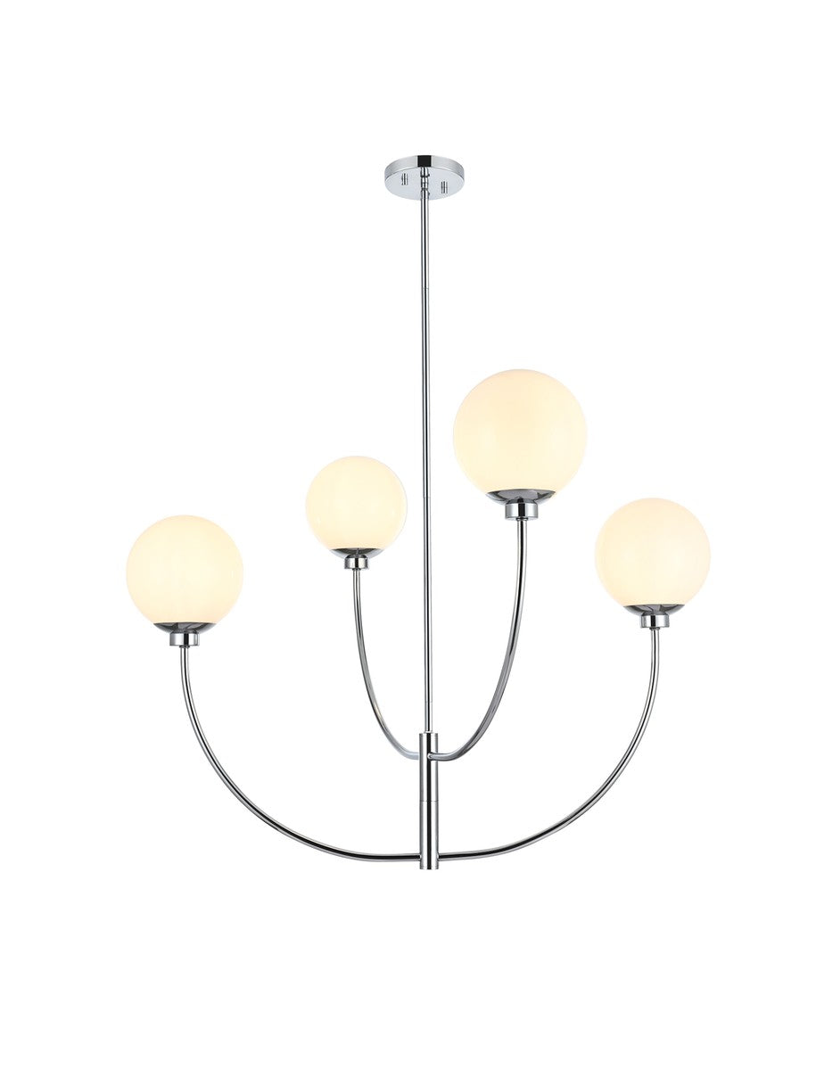 Nyomi Four Light Chandelier in Chrome - available from The Lighting Shoppe, trusted by Canadian homeowners