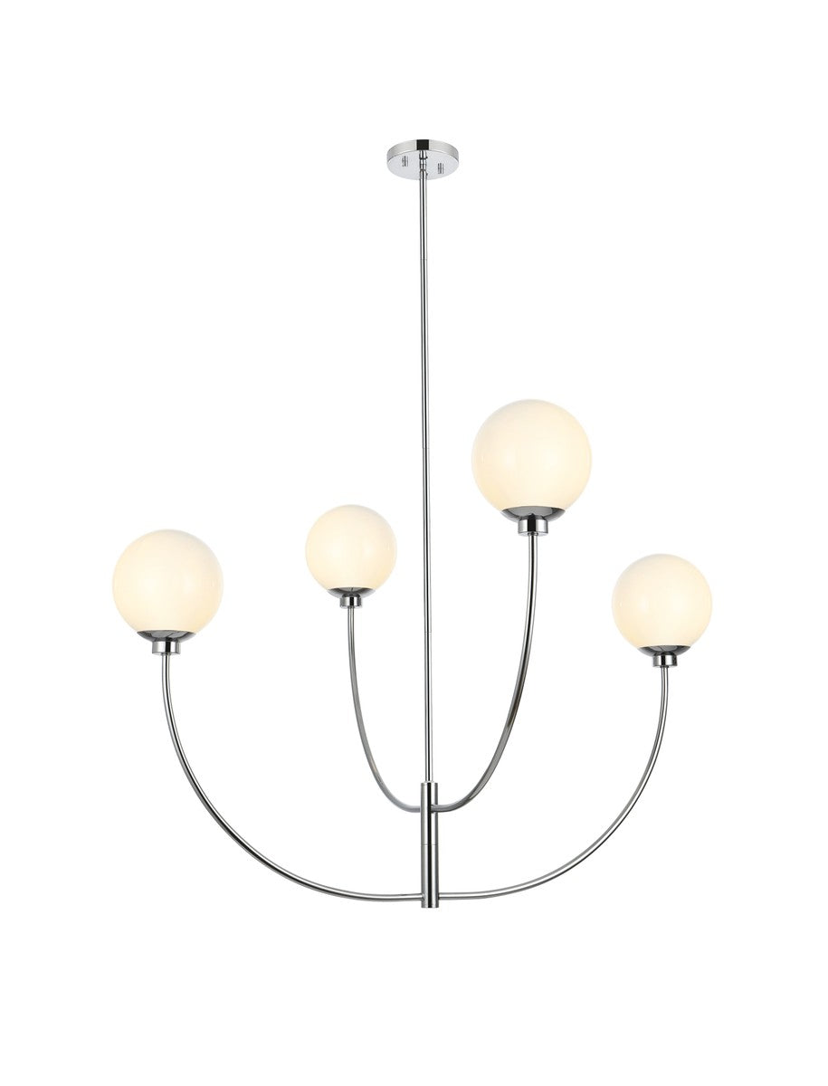 Nyomi Four Light Chandelier in Chrome - available from The Lighting Shoppe, trusted by Canadian homeowners