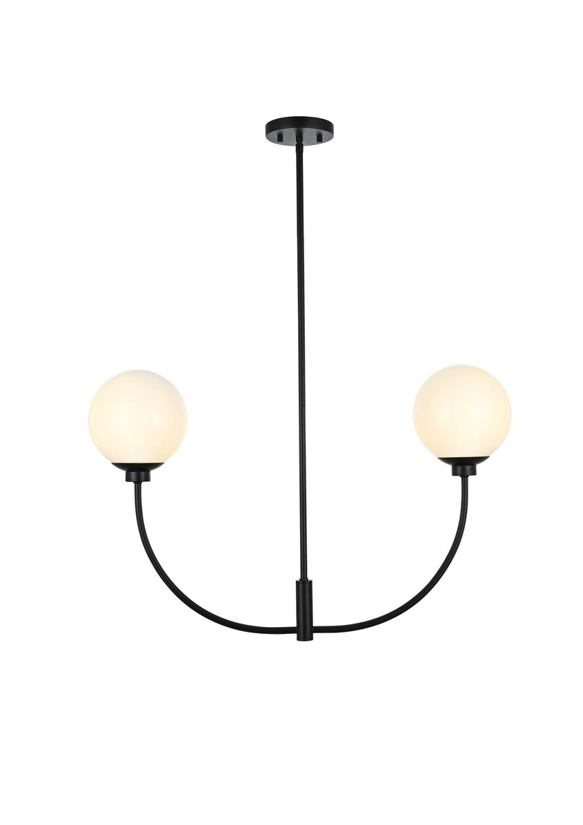 Nyomi Two Light Chandelier in Black - available from The Lighting Shoppe, trusted by Canadian homeowners