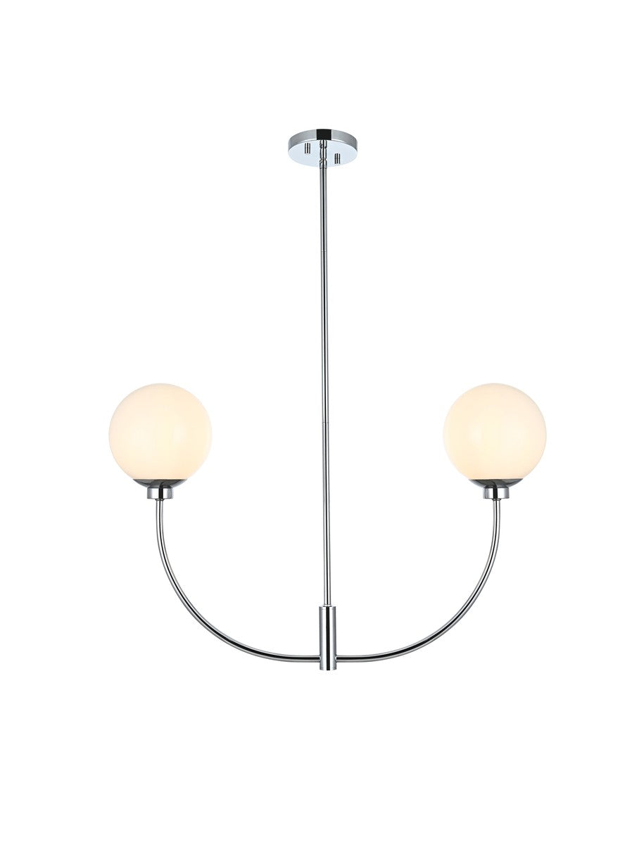 Nyomi Two Light Chandelier in Chrome - available from The Lighting Shoppe, trusted by Canadian homeowners