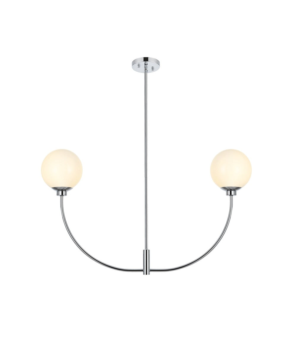 Nyomi Two Light Chandelier in Chrome - available from The Lighting Shoppe, trusted by Canadian homeowners
