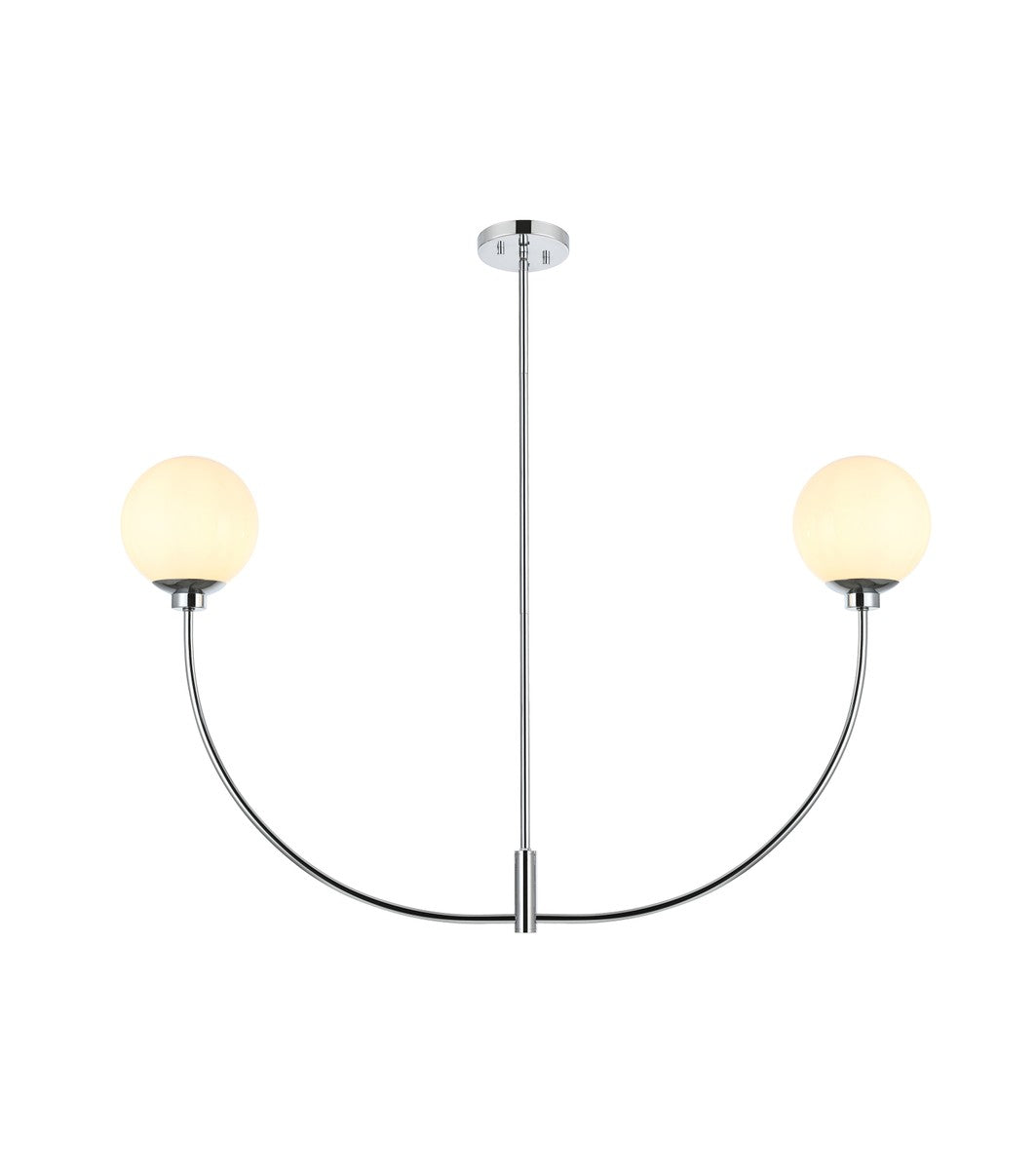 Nyomi Two Light Chandelier in Chrome - available from The Lighting Shoppe, trusted by Canadian homeowners