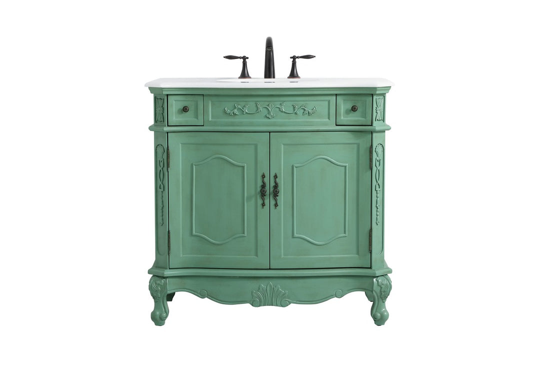 Elegant Lighting - VF10136VM-VW - Single Bathroom Vanity - Danville - Vintage mint