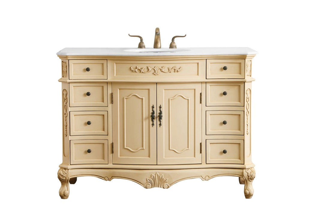 Elegant Lighting - VF10148LT-VW - Single Bathroom Vanity - Danville - Light antique beige