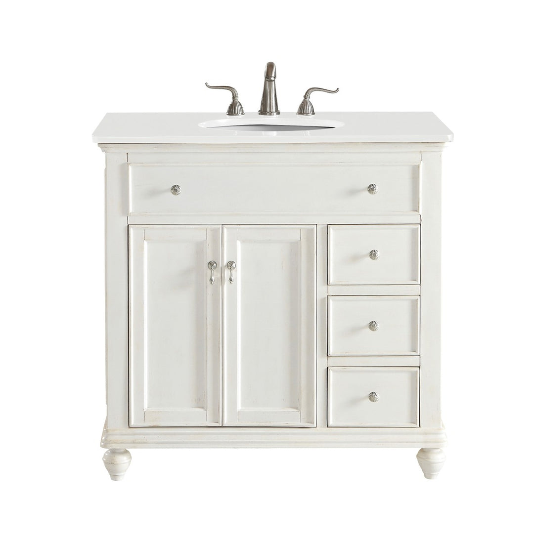 Otto Single Bathroom Vanity in Antique white - available from The Lighting Shoppe, trusted by Canadian homeowners