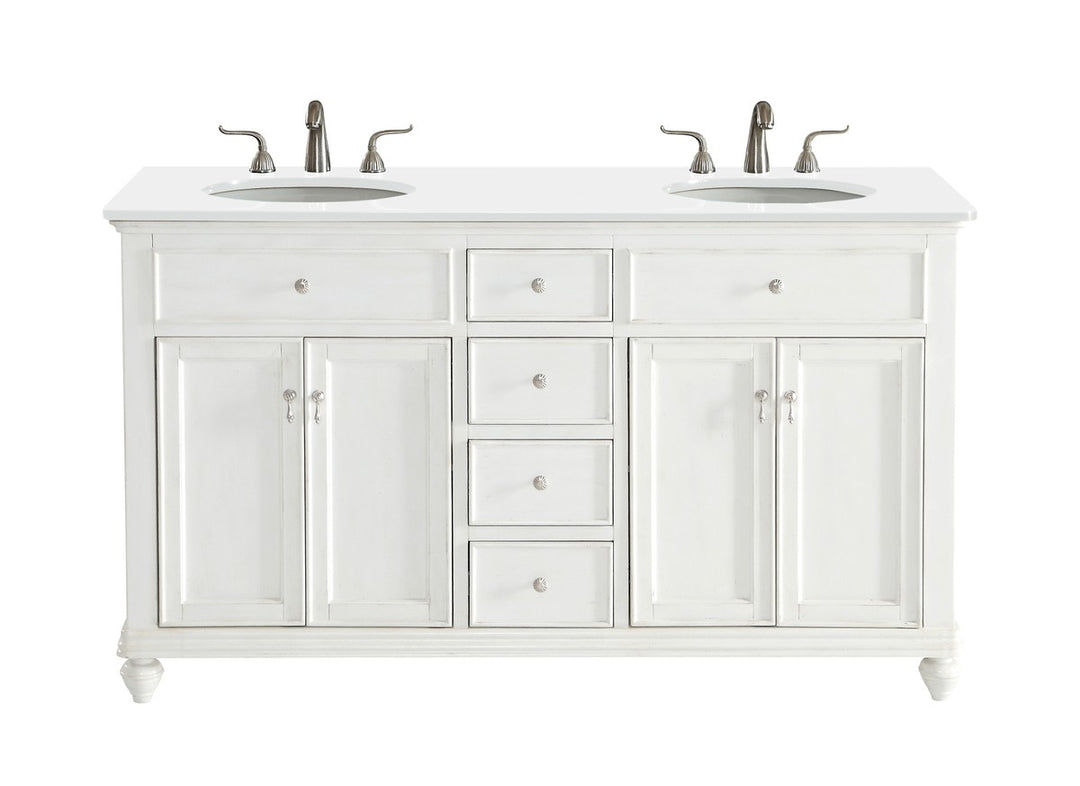 Otto Double Bathroom Vanity in Antique white - available from The Lighting Shoppe, trusted by Canadian homeowners