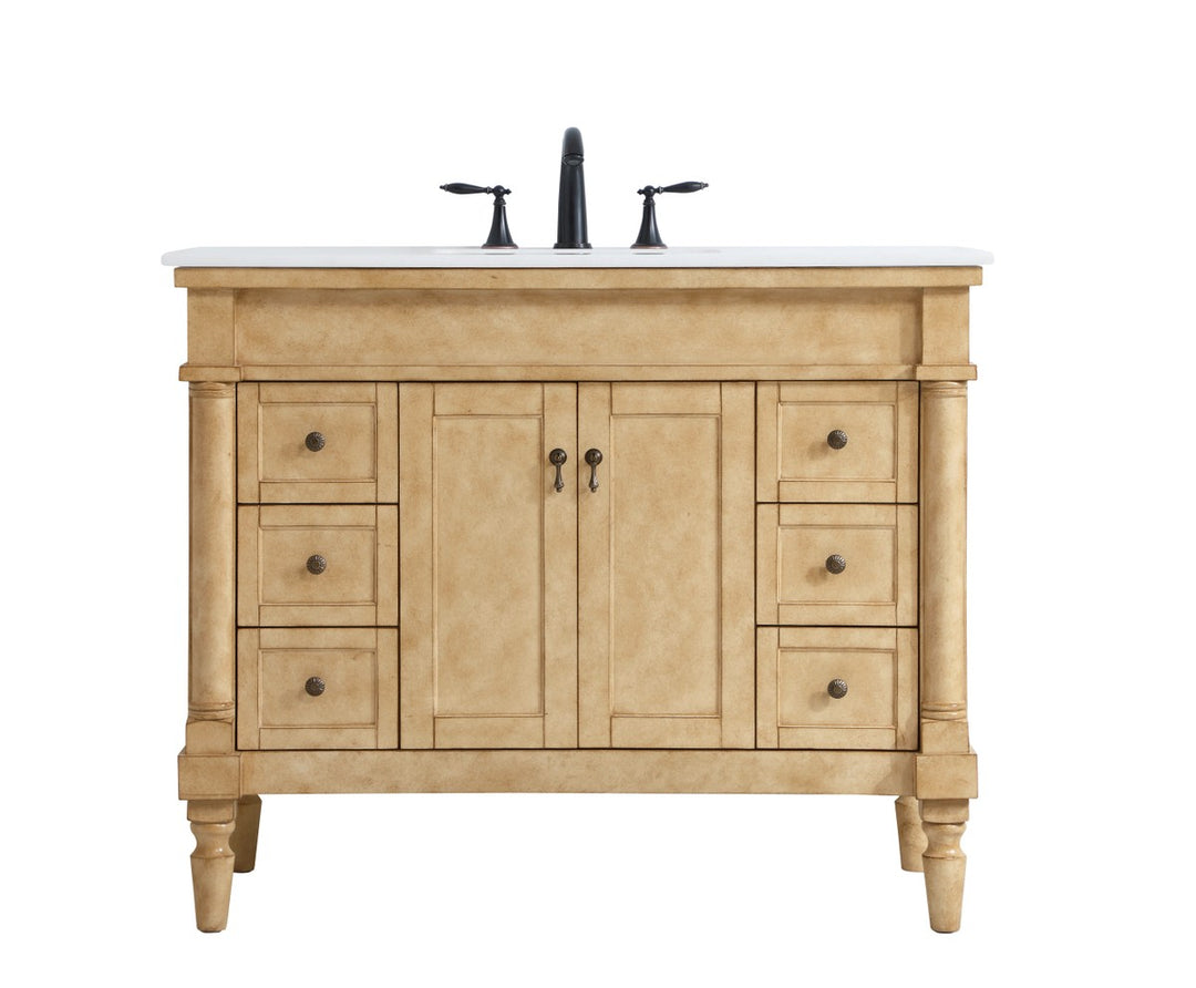 Elegant Lighting - VF13042AB-VW - Single Bathroom Vanity - Lexington - Antique beige