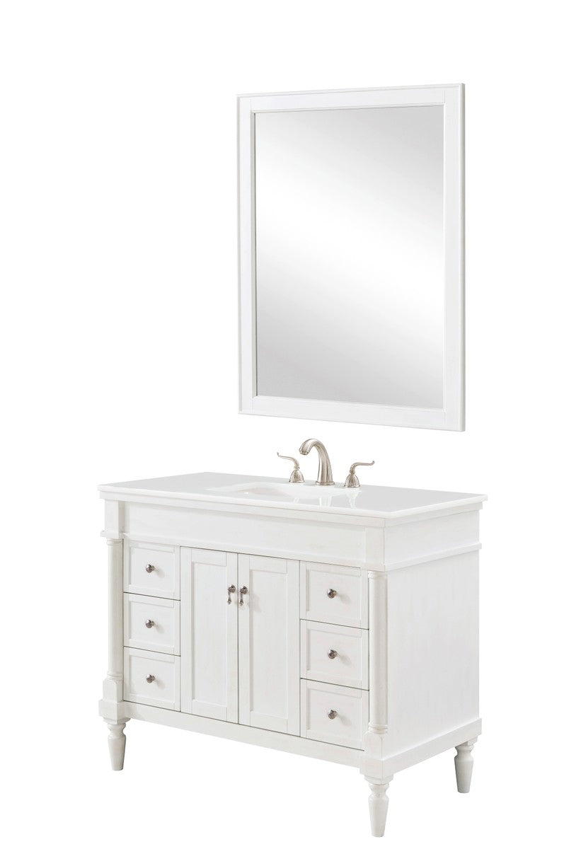 Elegant Lighting - VF13042AW-VW - Single Bathroom Vanity - Lexington - Antique white
