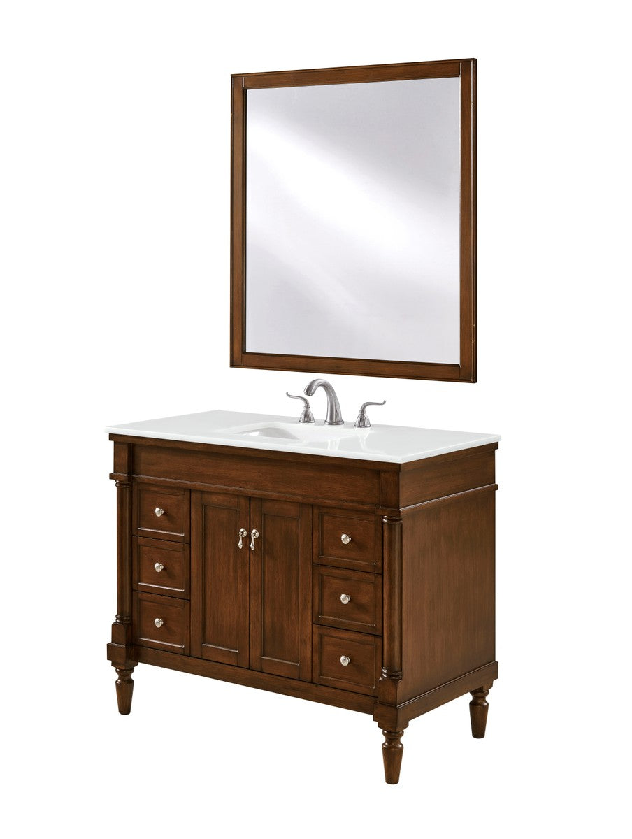 Lexington Single Bathroom Vanity in Walnut - available from The Lighting Shoppe, trusted by Canadian homeowners