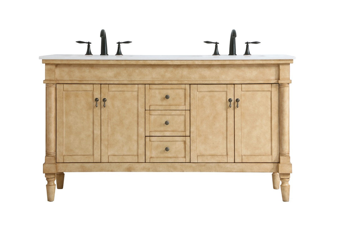 Lexington Double Bathroom Vanity in Antique Beige - available from The Lighting Shoppe, trusted by Canadian homeowners