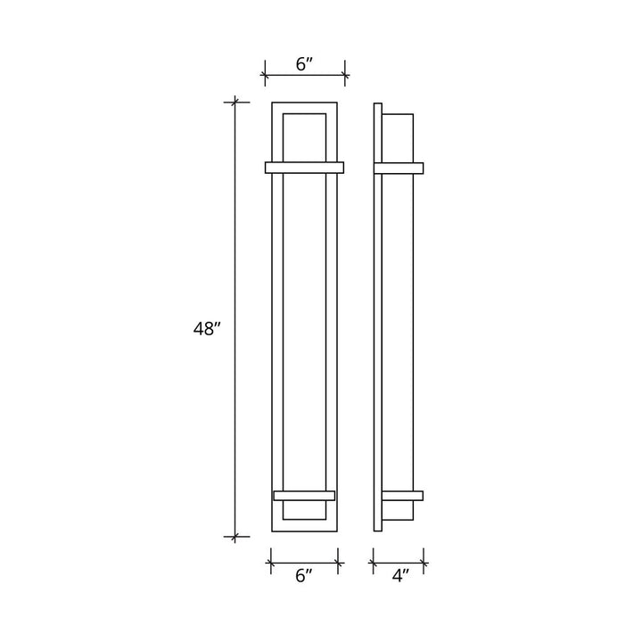 Justice Designs - ALR-7616W-MBLK - LED Outdoor Wall Sconce - Alabaster Rocks - Matte Black