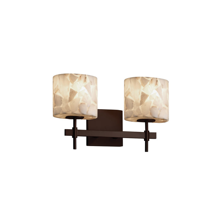 Justice Designs - ALR-8412-30-DBRZ - Two Light Bath Bar - Alabaster Rocks - Dark Bronze