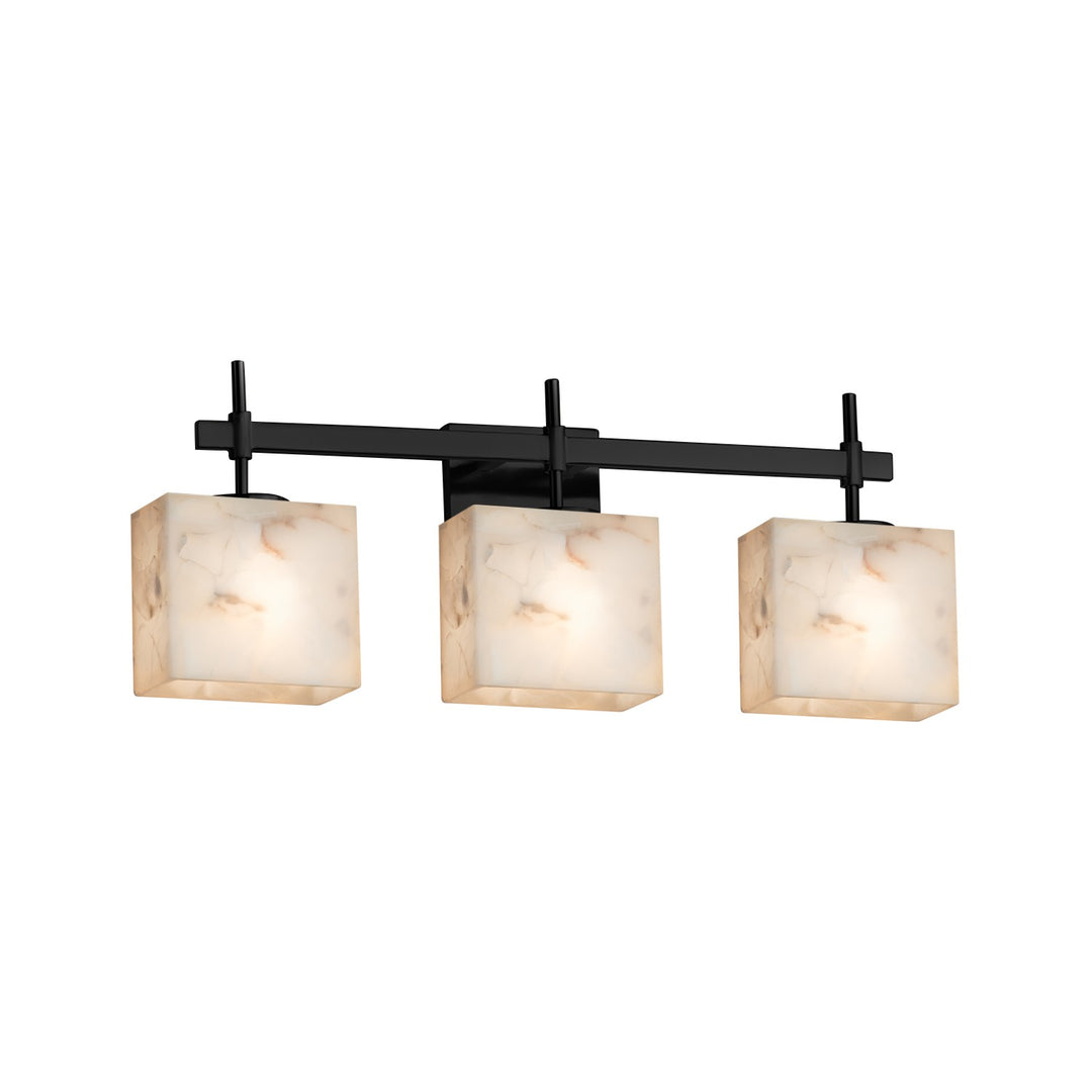 Justice Designs - ALR-8413-55-MBLK-LED3-2100 - LED Bath Bar - Alabaster Rocks - Matte Black