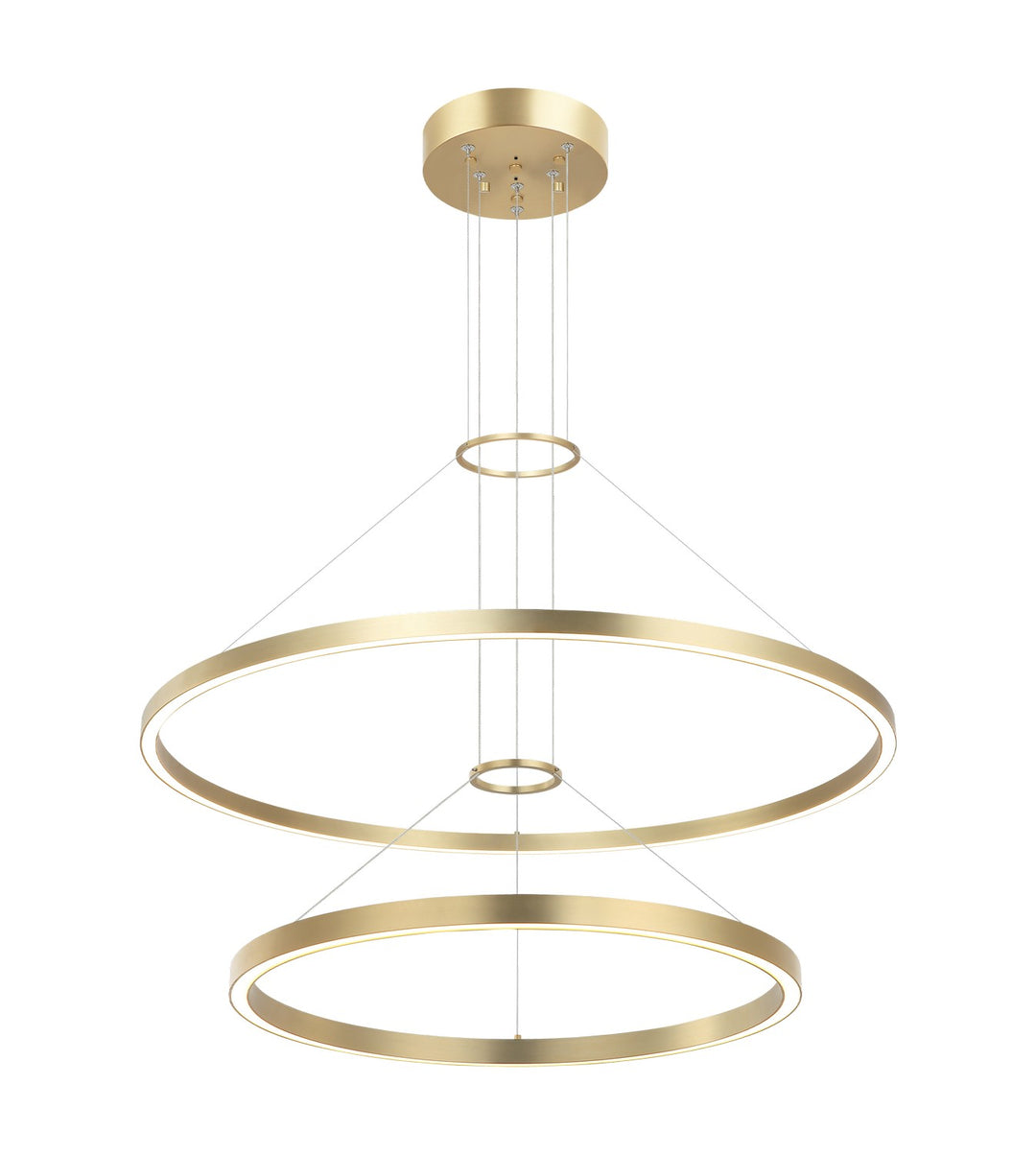 O'Hara LED Chandelier in Brushed Gold - available from The Lighting Shoppe, trusted by Canadian homeowners