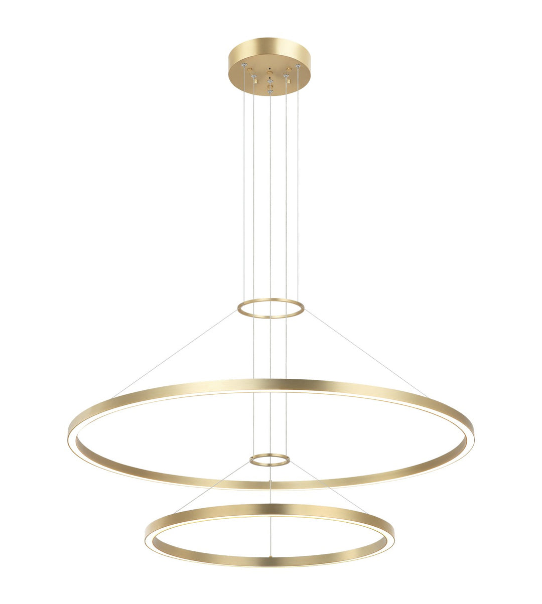 O'Hara LED Chandelier in Brushed Gold - available from The Lighting Shoppe, trusted by Canadian homeowners