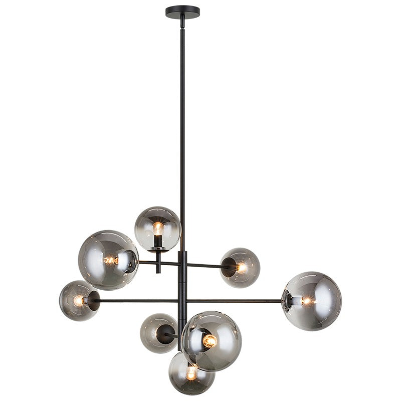 Matteo Canada - C70708BKSM - Eight Light Chandelier - Averley - Black