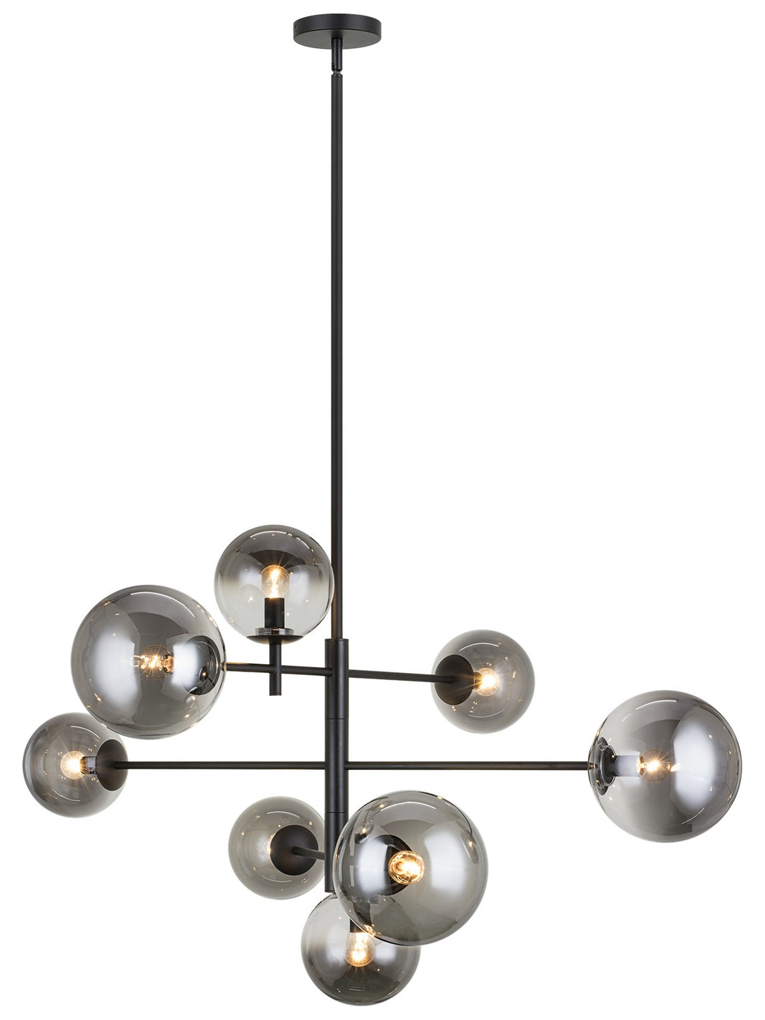 Averley Eight Light Chandelier in Black - available from The Lighting Shoppe, trusted by Canadian homeowners